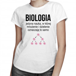 Nauka biologii - damska koszulka z nadrukiem