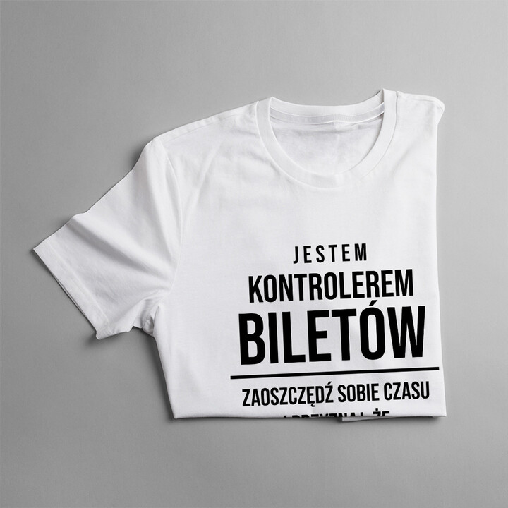 Kontroler biletów - damska koszulka z nadrukiem