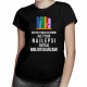 Wszyscy rodzą się równi - bibliotekarz - damska koszulka z nadrukiem