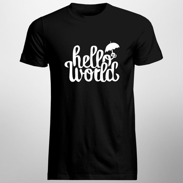 Hello world! - męska koszulka z nadrukiem