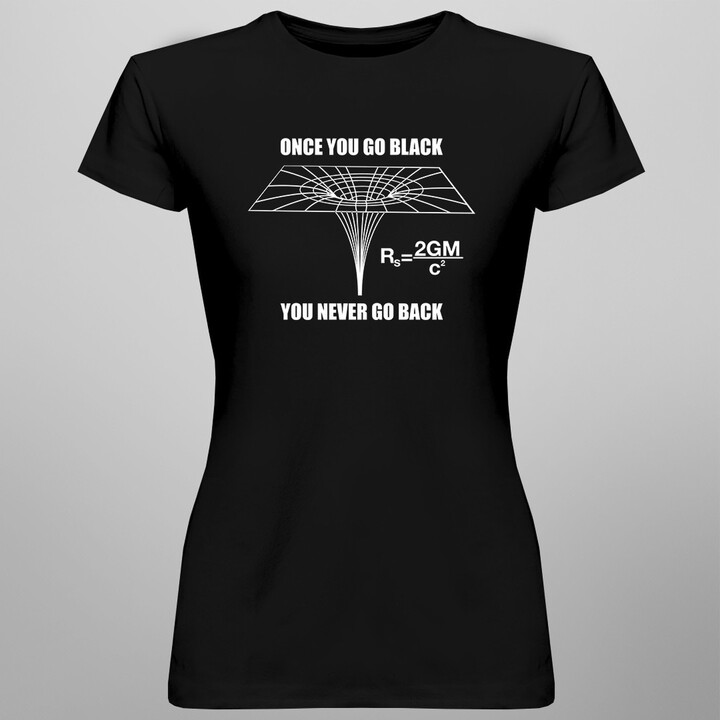 Once you go black, you never go back - damska koszulka z nadrukiem