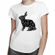 Geometric Bunny - damska koszulka z nadrukiem