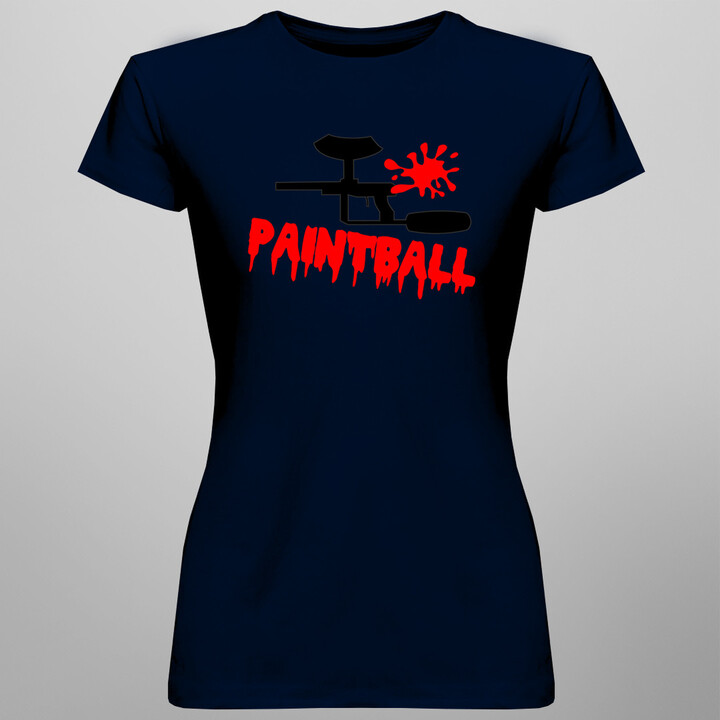 Paintball gun - damska koszulka z nadrukiem