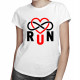 Run Infinity - damska koszulka z nadrukiem