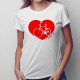 I Love It (my bike) - damska koszulka z nadrukiem