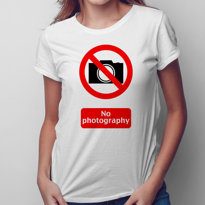 No Photo - damska koszulka z nadrukiem