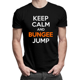 Keep calm - bungee - męska koszulka z nadrukiem