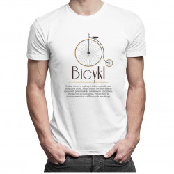 Bicykl - męska koszulka z nadrukiem