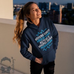 Wszystkie kobiety rodzą się równe ale tylko te najlepsze zostają pielęgniarkami - damska bluza z nadrukiem