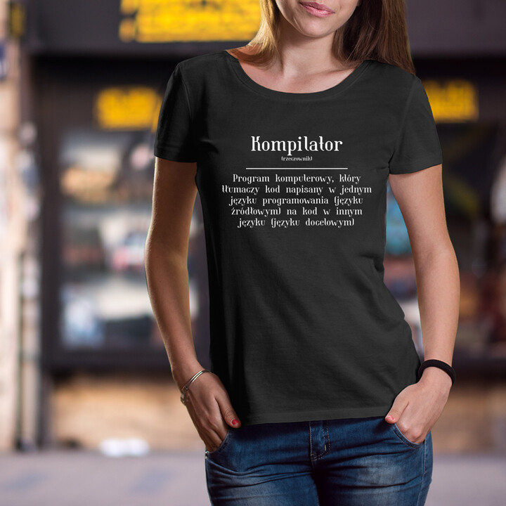 Kompilator - damska koszulka z nadrukiem