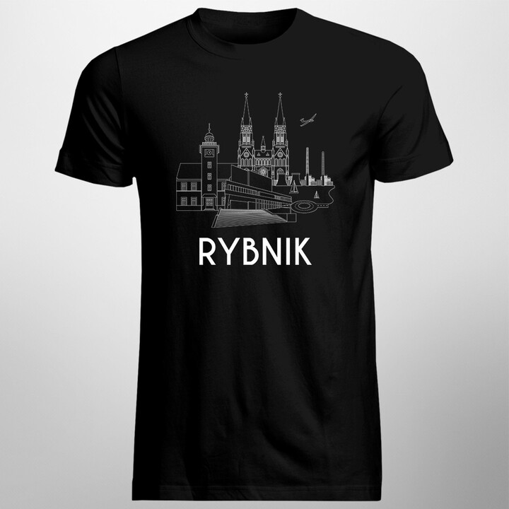 Rybnik v2 - męska koszulka z nadrukiem
