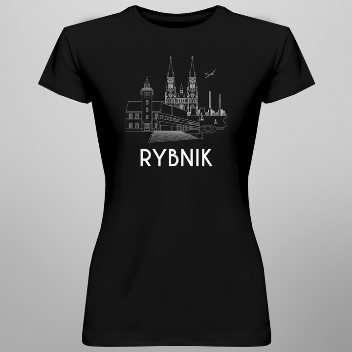 Rybnik v2 - damska koszulka z nadrukiem