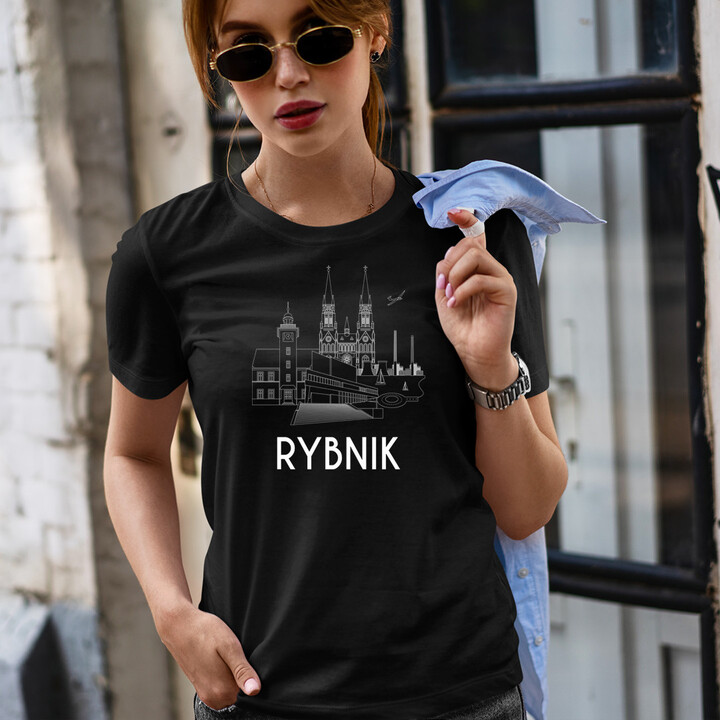Rybnik v2 - damska koszulka z nadrukiem