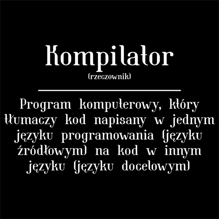 Kompilator - damska koszulka z nadrukiem