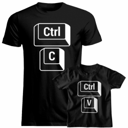 Komplet dla taty i syna - Ctrl+C Ctrl+V - koszulki z nadrukiem