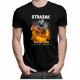 Strażak - napędzany siłą, zasilany odwagą - męska koszulka z nadrukiem