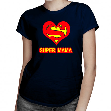 Super mama v2 - damska koszulka z nadrukiem