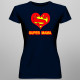 Super mama v2 - damska koszulka z nadrukiem