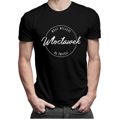Włocławek - Moje miejsce na świecie - męska koszulka z nadrukiem