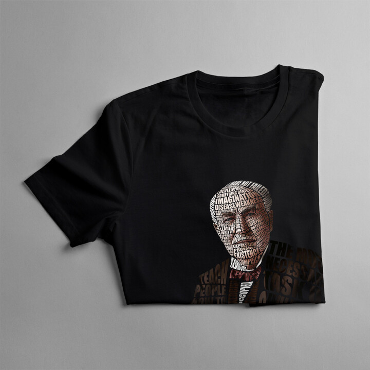 Thomas Edison - męska koszulka z nadrukiem