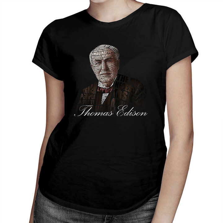 Thomas Edison - damska koszulka z nadrukiem