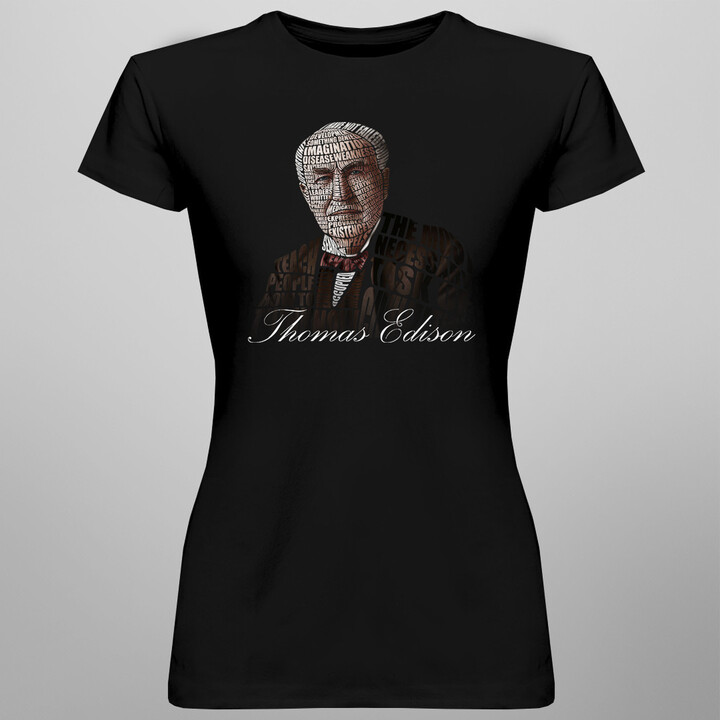 Thomas Edison - damska koszulka z nadrukiem