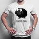 Czarna owca - męska koszulka z nadrukiem