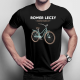 Rower leczy różne rzeczy - męska koszulka z nadrukiem
