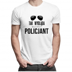 Tak wygląda najlepszy policjant - męska koszulka z nadrukiem