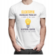 Elektryk rozwiązuje problemy - męska koszulka z nadrukiem