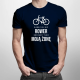 Bardziej niż rower kocham tylko moją żonę - męska koszulka z nadrukiem