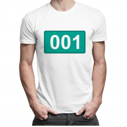 001 - męska koszulka z nadrukiem