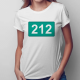 212 - damska koszulka z nadrukiem