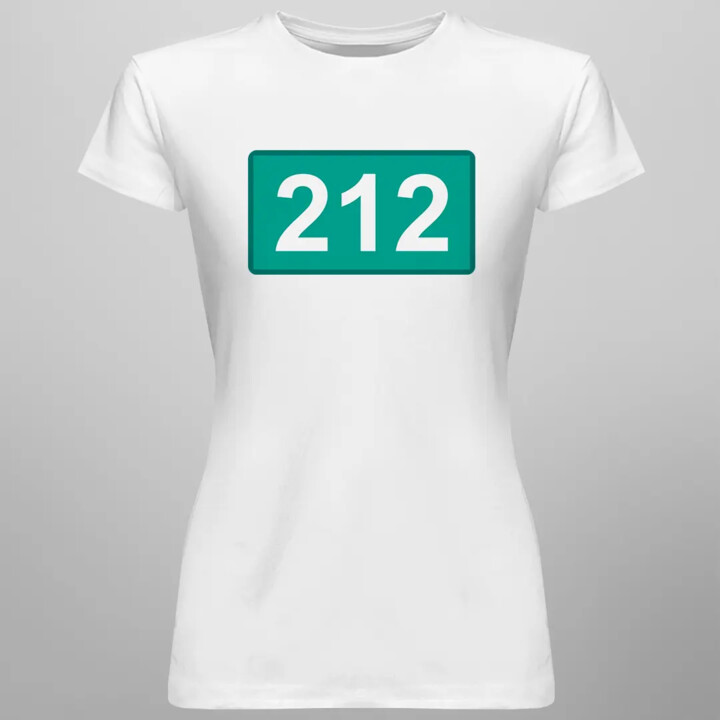 212 - damska koszulka z nadrukiem
