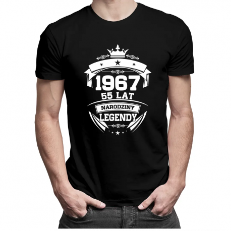 1967 Narodziny legendy 55 lat - męska koszulka z nadrukiem