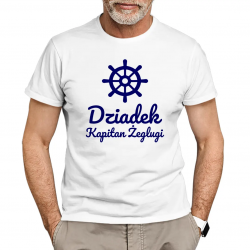 Dziadek - kapitan żeglugi - męska koszulka z nadrukiem