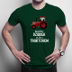 Najlepszy dziadek jeździ traktorem - męska koszulka z nadrukiem
