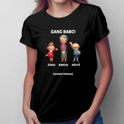 Gang babci - damska lub unisex koszulka na prezent dla babci – produkt personalizowany