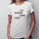 Mama - krzyżówka - damska koszulka z nadrukiem