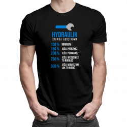 Hydraulik stawka godzinowa - procentowa - męska koszulka z nadrukiem