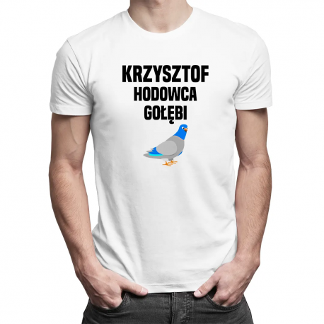 Hodowca gołębi - produkt personalizowany - męska koszulka z nadrukiem