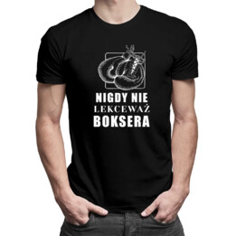 Nigdy nie lekceważ boksera - męska koszulka z nadrukiem