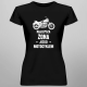 Najlepsza żona jeździ motocyklem - damska koszulka z nadrukiem