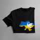 Wolna Ukraina - męska koszulka z nadrukiem