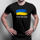 Free Ukraine - męska koszulka z nadrukiem