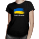 Free Ukraine - damska koszulka z nadrukiem