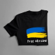Free Ukraine - damska koszulka z nadrukiem