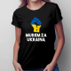 Murem za Ukrainą - damska koszulka z nadrukiem