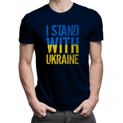 I stand with Ukraine - męska koszulka z nadrukiem