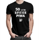 40 letni koneser piwa - męska koszulka z nadrukiem